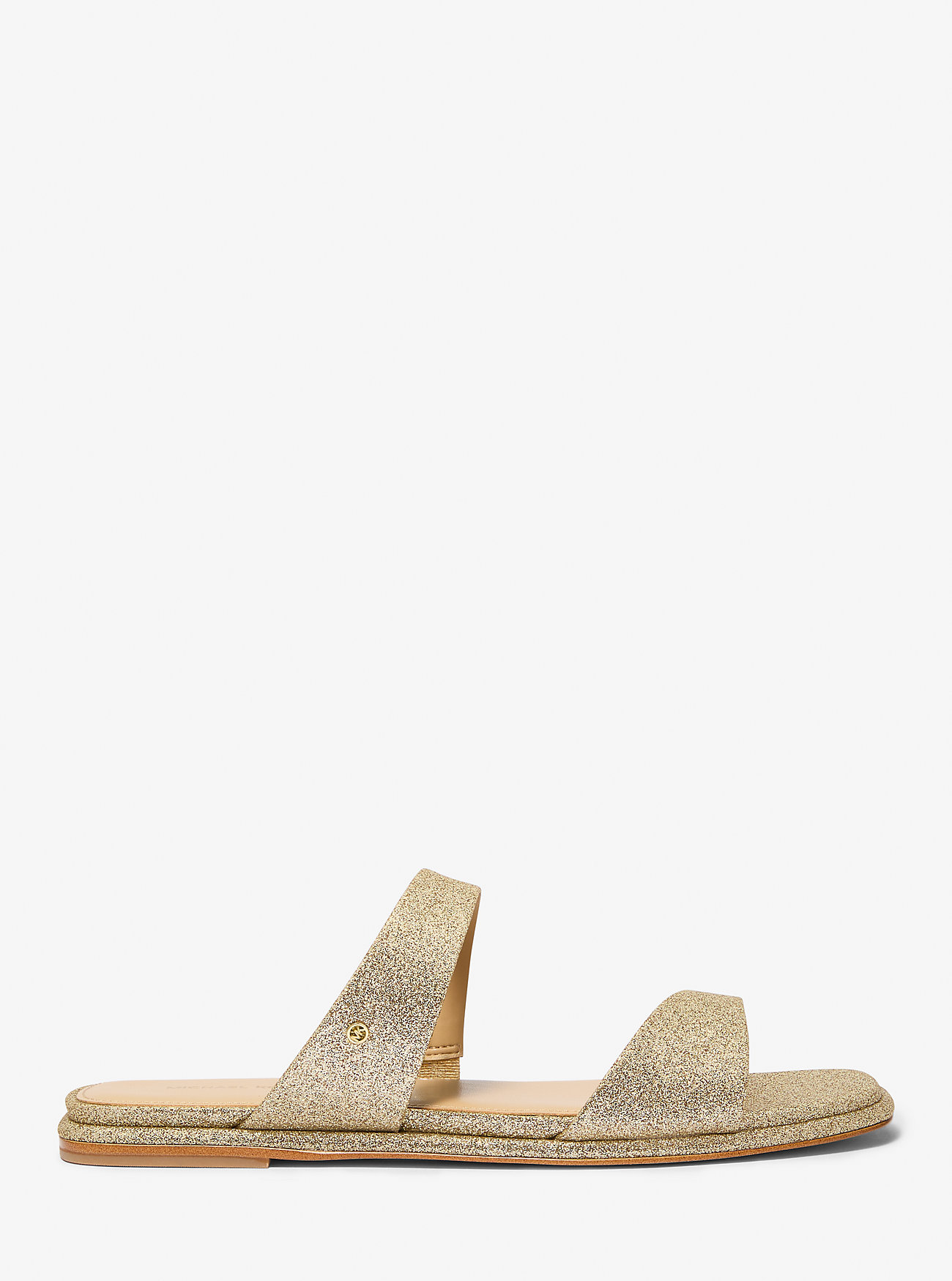 Jaida Glitter Utsmykket Lær Sandal - BLEKK GULL