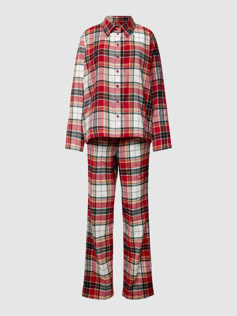 Pyjama mit Tartan-Karo in rot