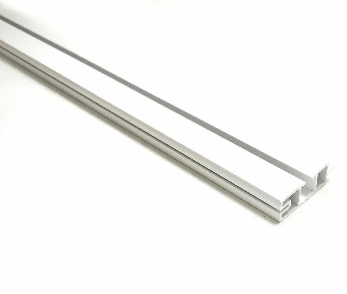 Vorhangschiene Vorhangschiene Gardinenschiene 1- 2 Läufig Zubehörset Weiß bis 6m, nm_trade, 1-läufig, 1-Lauf, 2-Lauf, weiß, ab 120 cm bis 600 cm, Set mi Gleitern