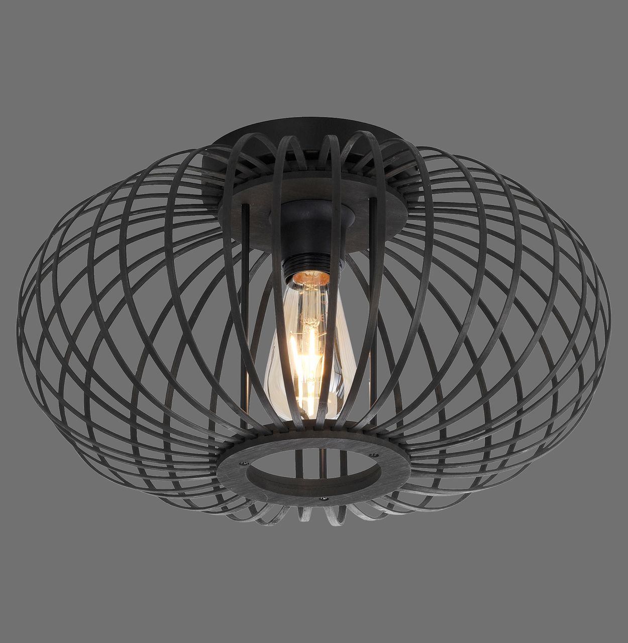 JUST LIGHT LeuchtenDirekt Deckenleuchte RACCOON,, 1xE27 max. 40 Watt exkl., Innenleuchte, IP20 Bambus