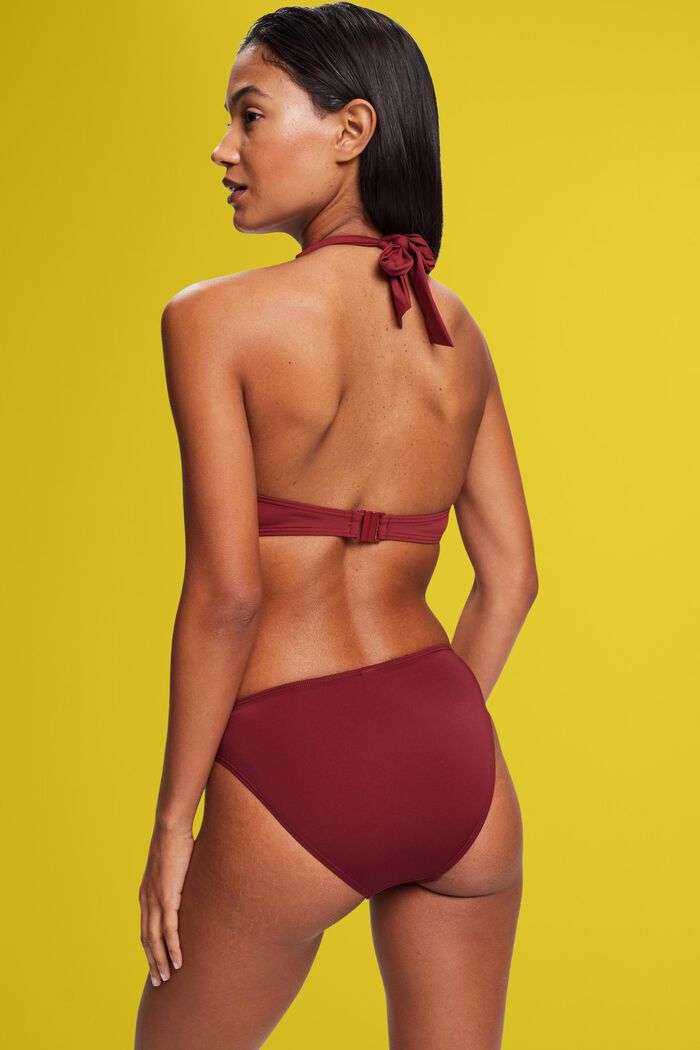 Dreifarbiges Neckholder-Bikinitop mit Bügeln