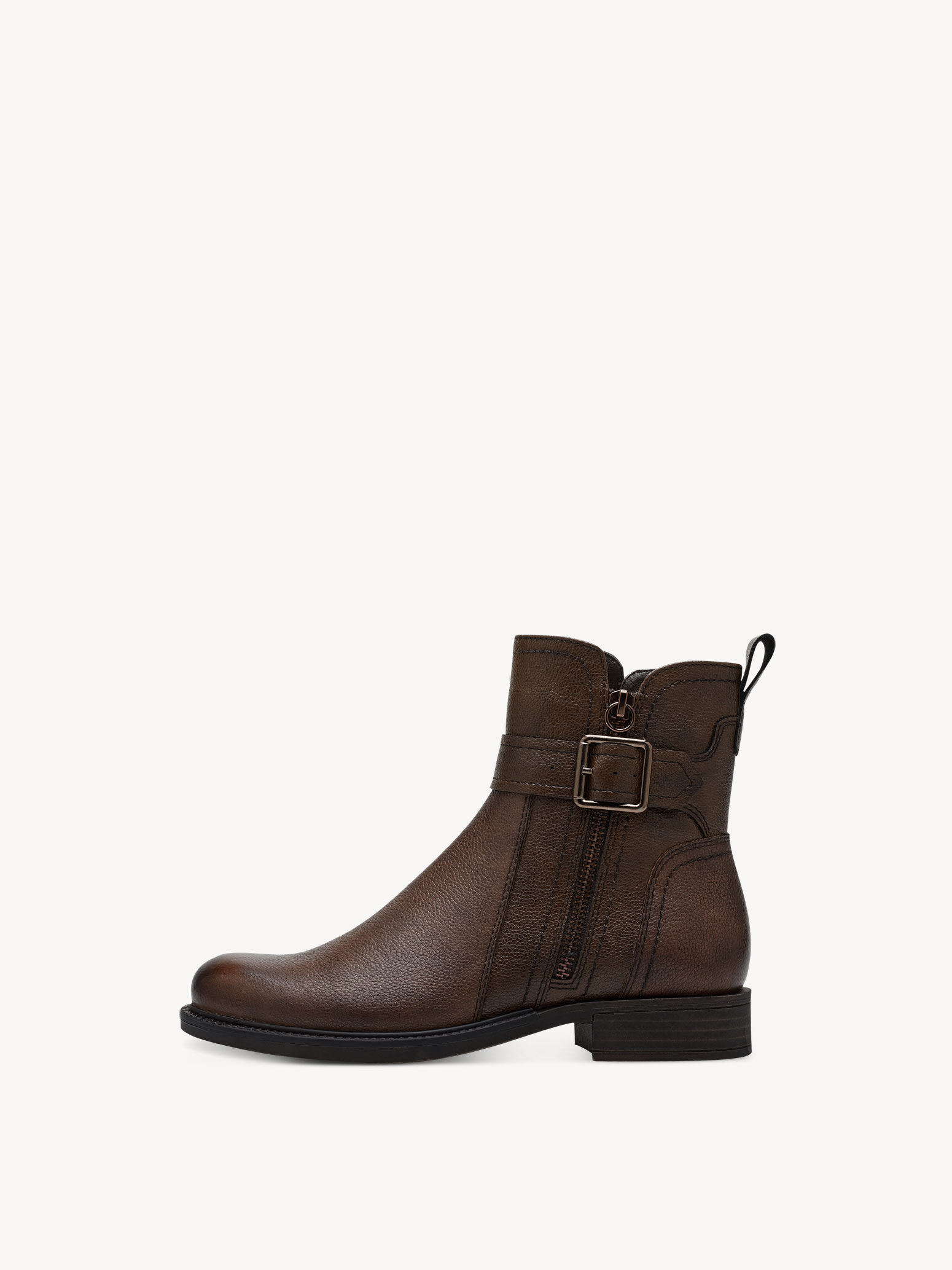 Bottine en cuir - marron