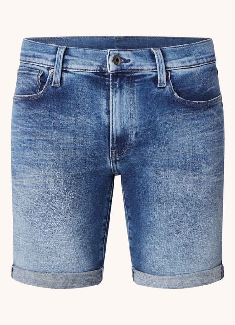 Pantaloni scurți din denim G-Star RAW Slim Fit, spălați