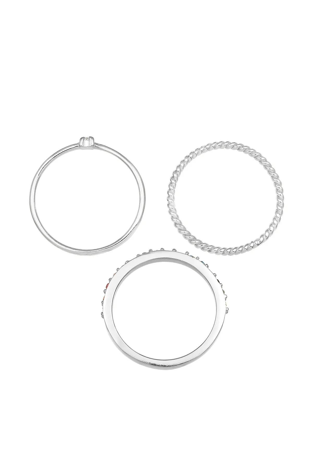 ELLI  Ring - Silberfarben - Glass