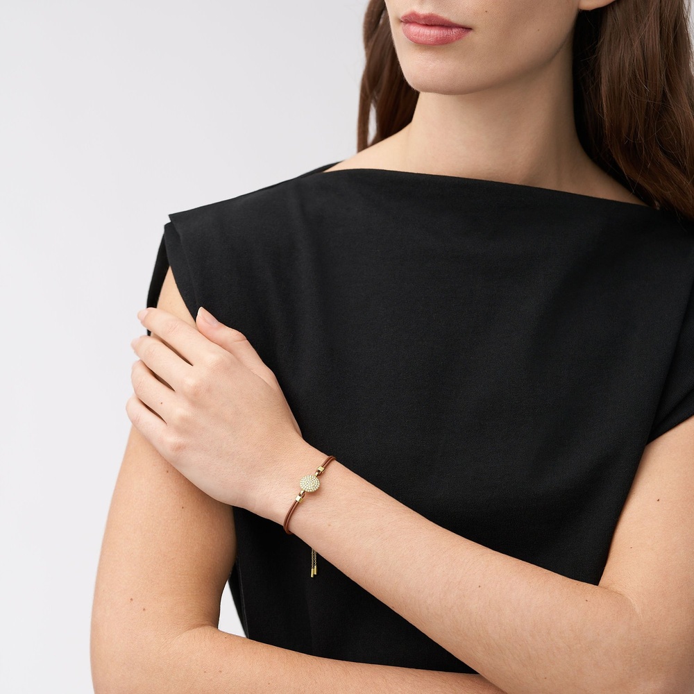 Fossil Bracelet Acier inoxydable, Cuir Bracelet