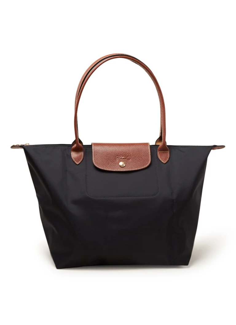 Longchamp  Le Pliage schoudertas L met leren details
