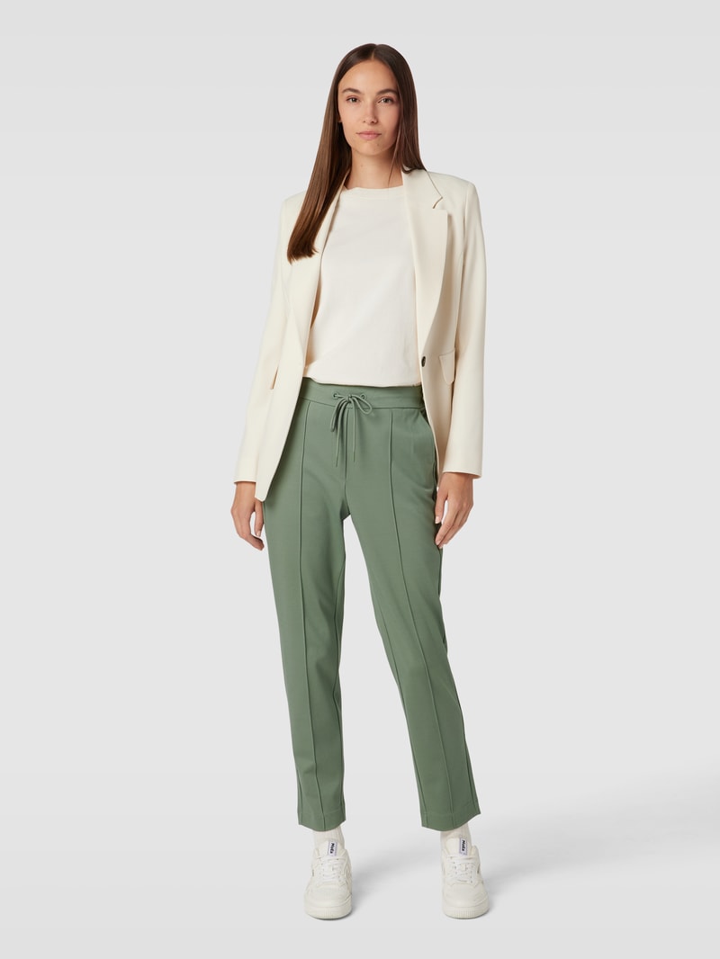 Sweatpants mit Ziernähten in hellgrün