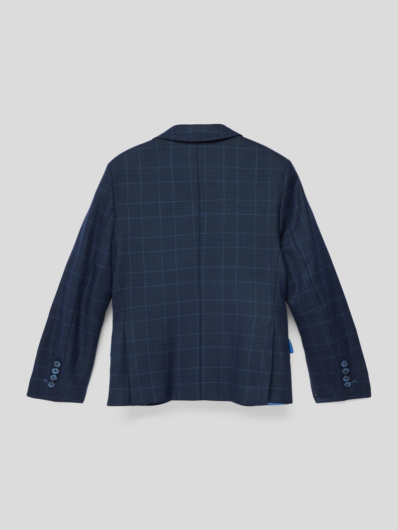 Blazer mit Karo-Muster in marineblau