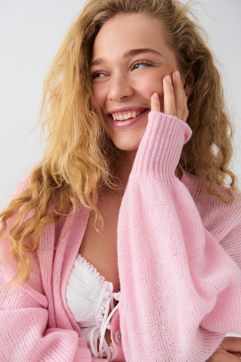 Sheer knitted cardigan