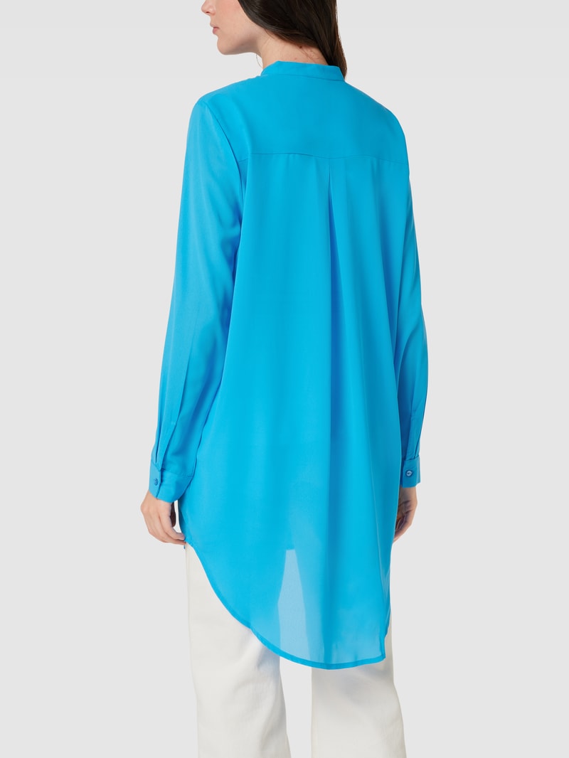 Longbluse mit Stehkragen Modell 'IHCellani' in blau