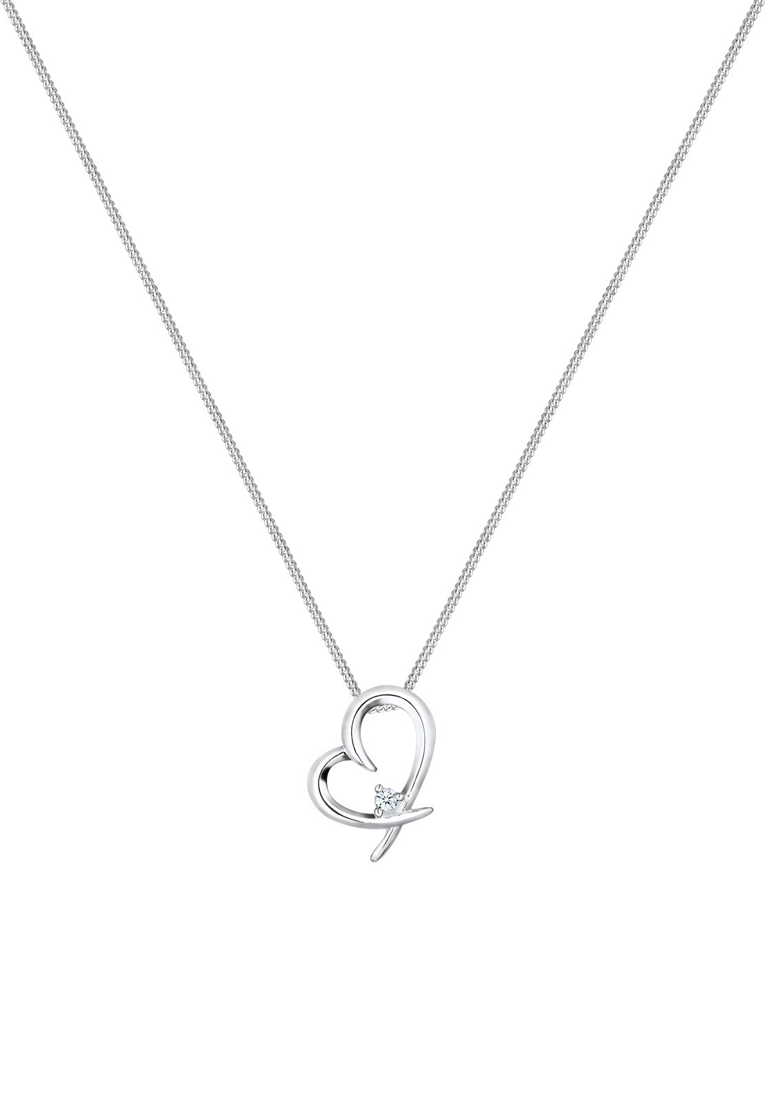 Wisiorek damski Elli DIAMONDS z prostym dodatkiem diamentowym (0,03 ct.) - srebro (925/1000)
