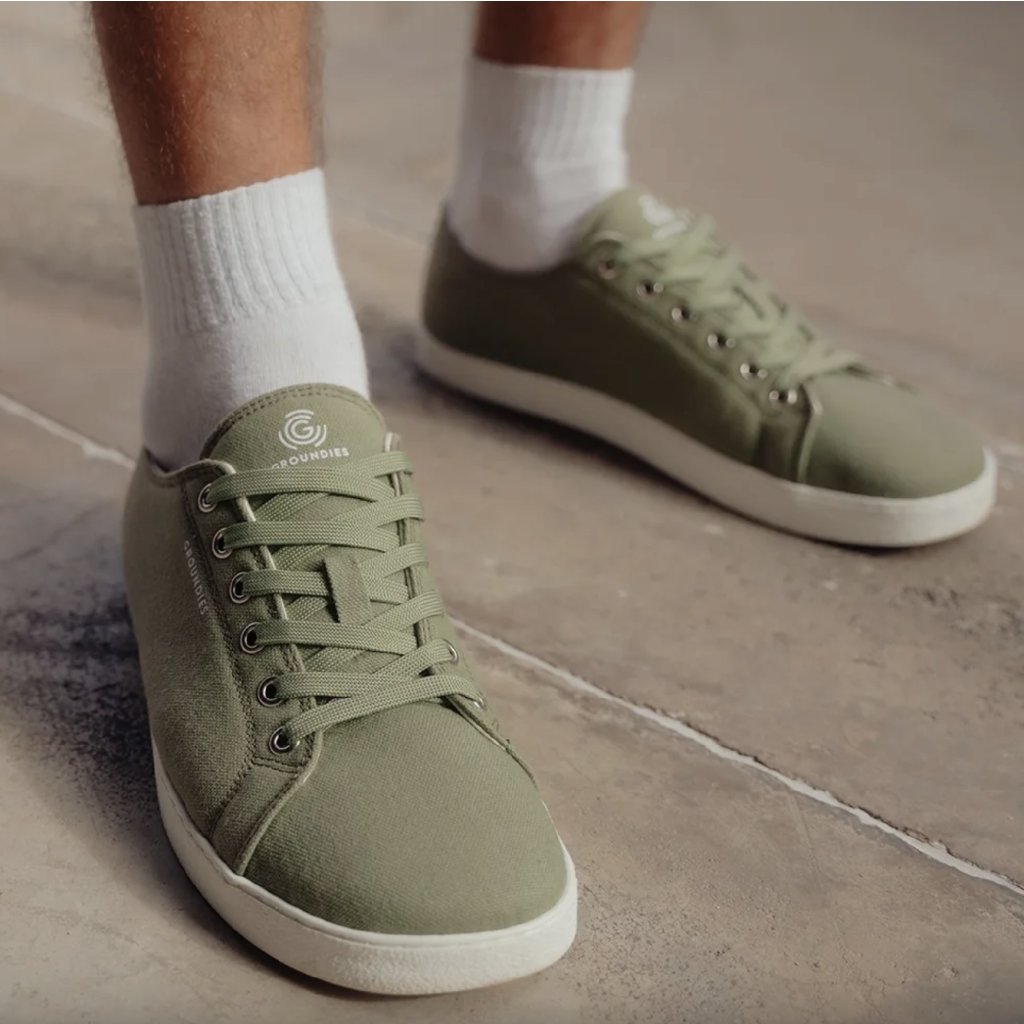 Groundies Lima Khaki Canvas Barfußschuhe