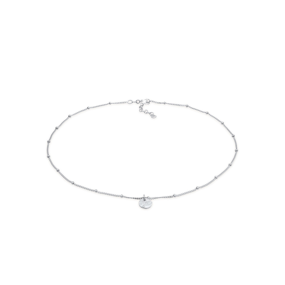 Elli Elli Collier Choker Femmes Ball Chain Platelets Filigree Trend en argent sterling collier
