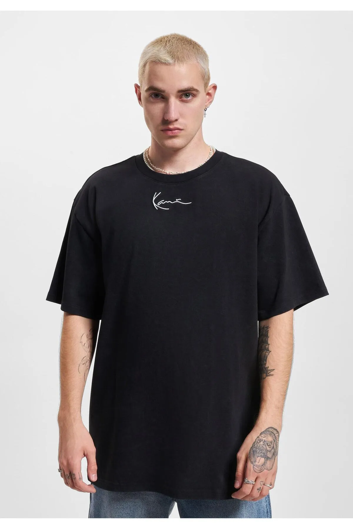 KARL KANI  Unisex KM234-053-1 Small Unterschrift gewaschen schwere Trikot Wolf Tee