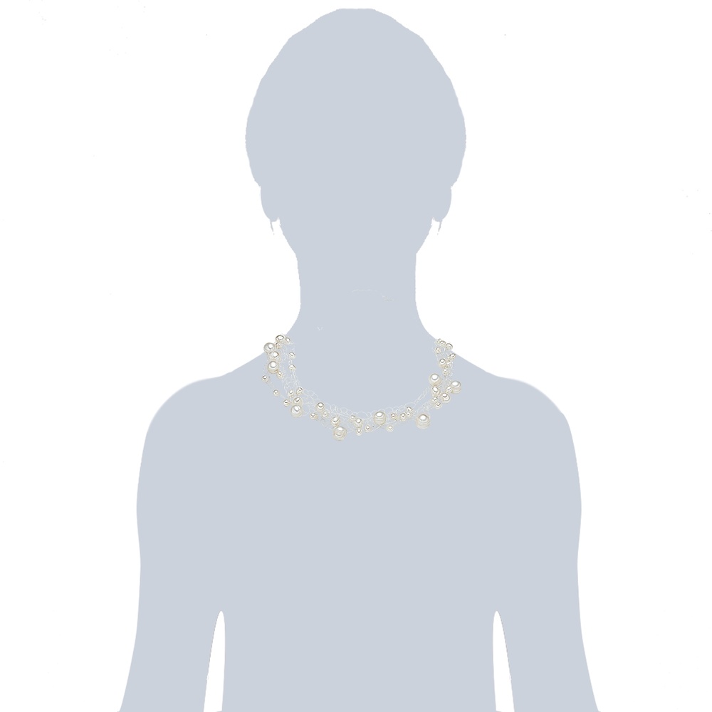 Valero Pearls Collier de perles Perle de culture d'eau douce Perle de culture d'eau douce en Bl collier