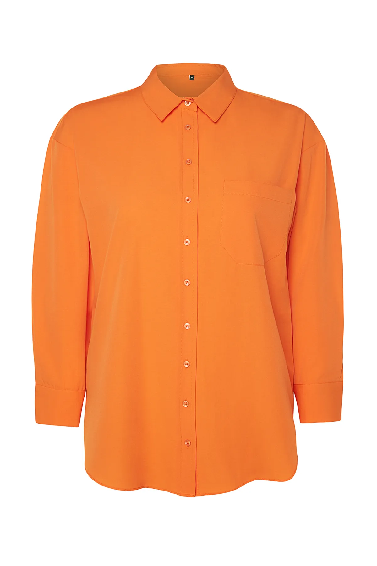Trendyol Curve  Orangefarbenes Hemd mit Hemdkragen