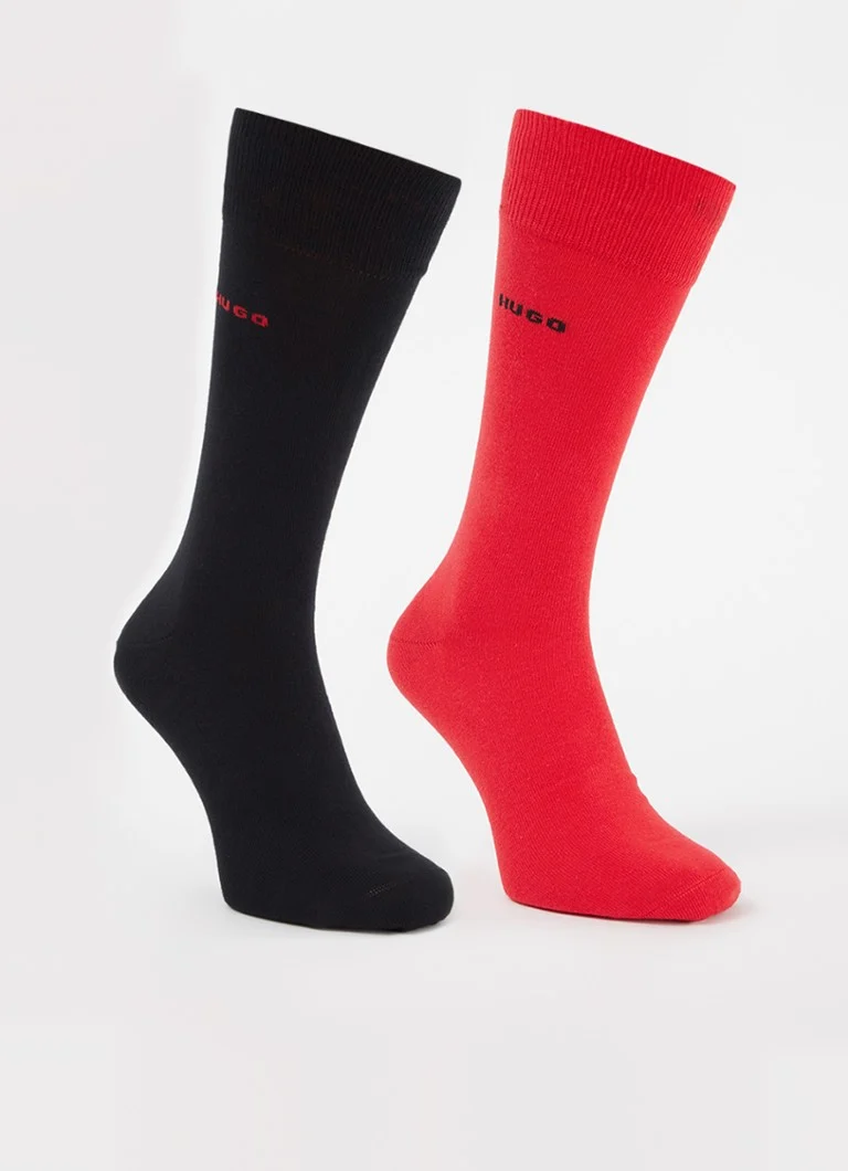 Șosete cu logo HUGO BOSS, set de 2