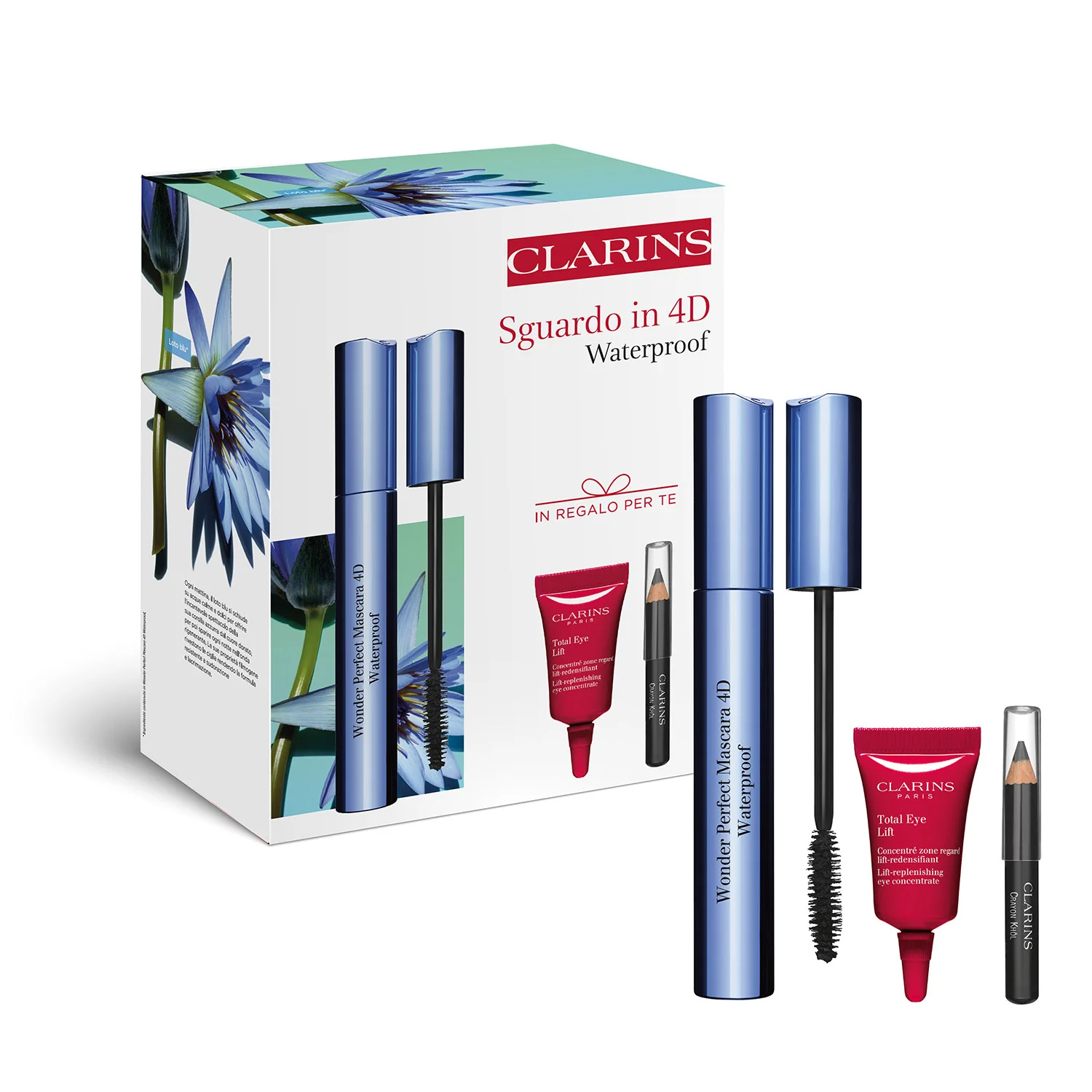 4D-Augen-Look-Set – wasserfest – Make-up-Set, wasserfeste Mascara