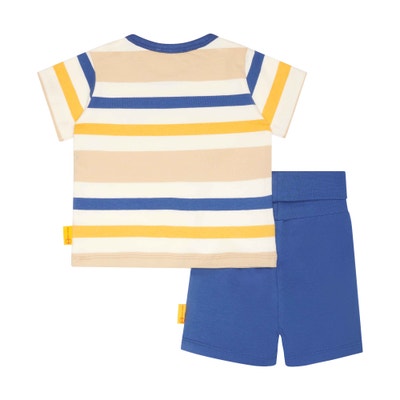 Set Hose + T-Shirt kurzarm, mittelblau für Jungs