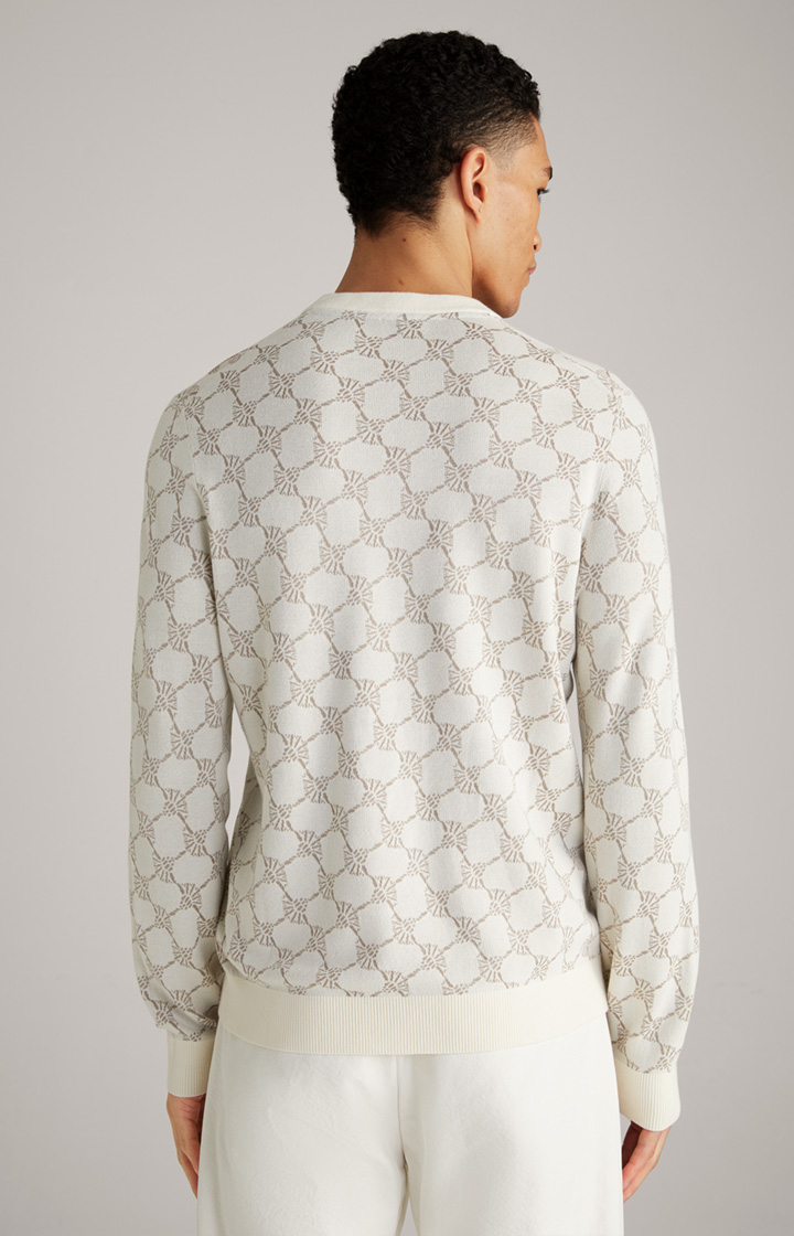 Cornflower-Pullover Ravon in Weiß gemustert