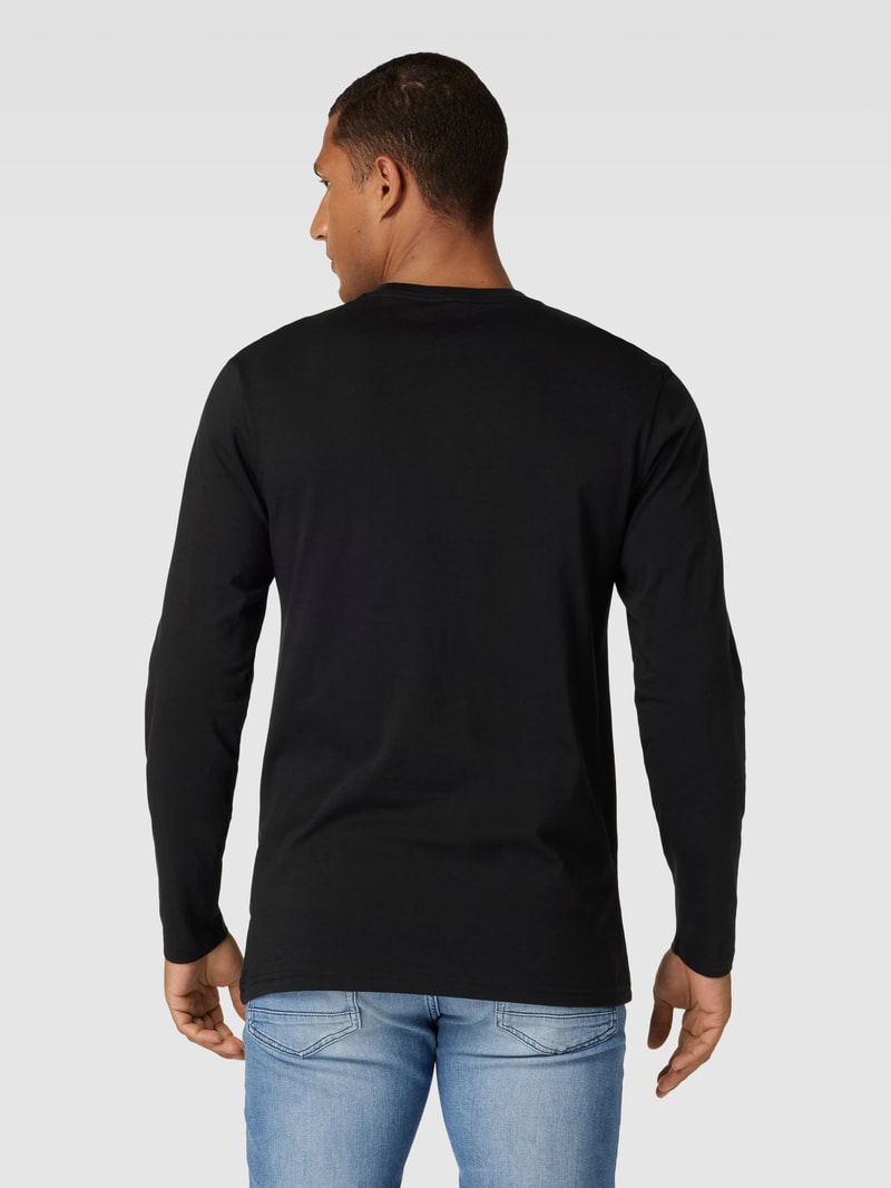 Longsleeve mit Rundhalsausschnitt in schwarz