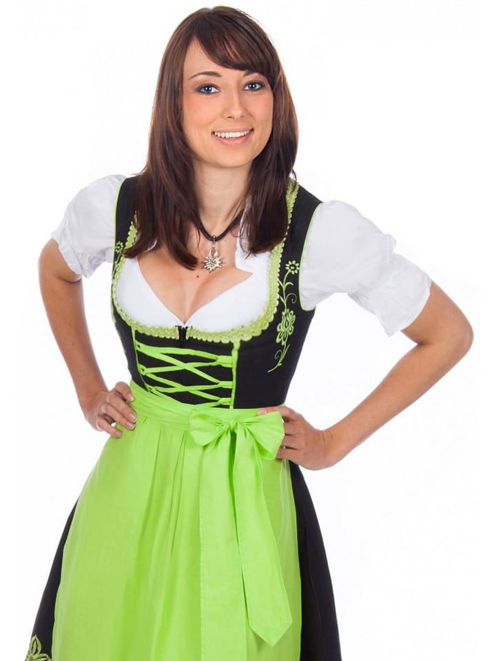 Edelnice Mini Dirndl 3-teilig in schwarz, grün günstig kaufen 34