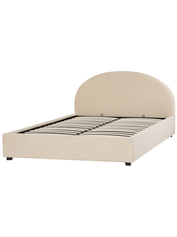 Beliani Doppelbett VAUCLUSE in Beige - (W) 154 x (H) 112 x (L) 214 cm günstig kaufen onesize