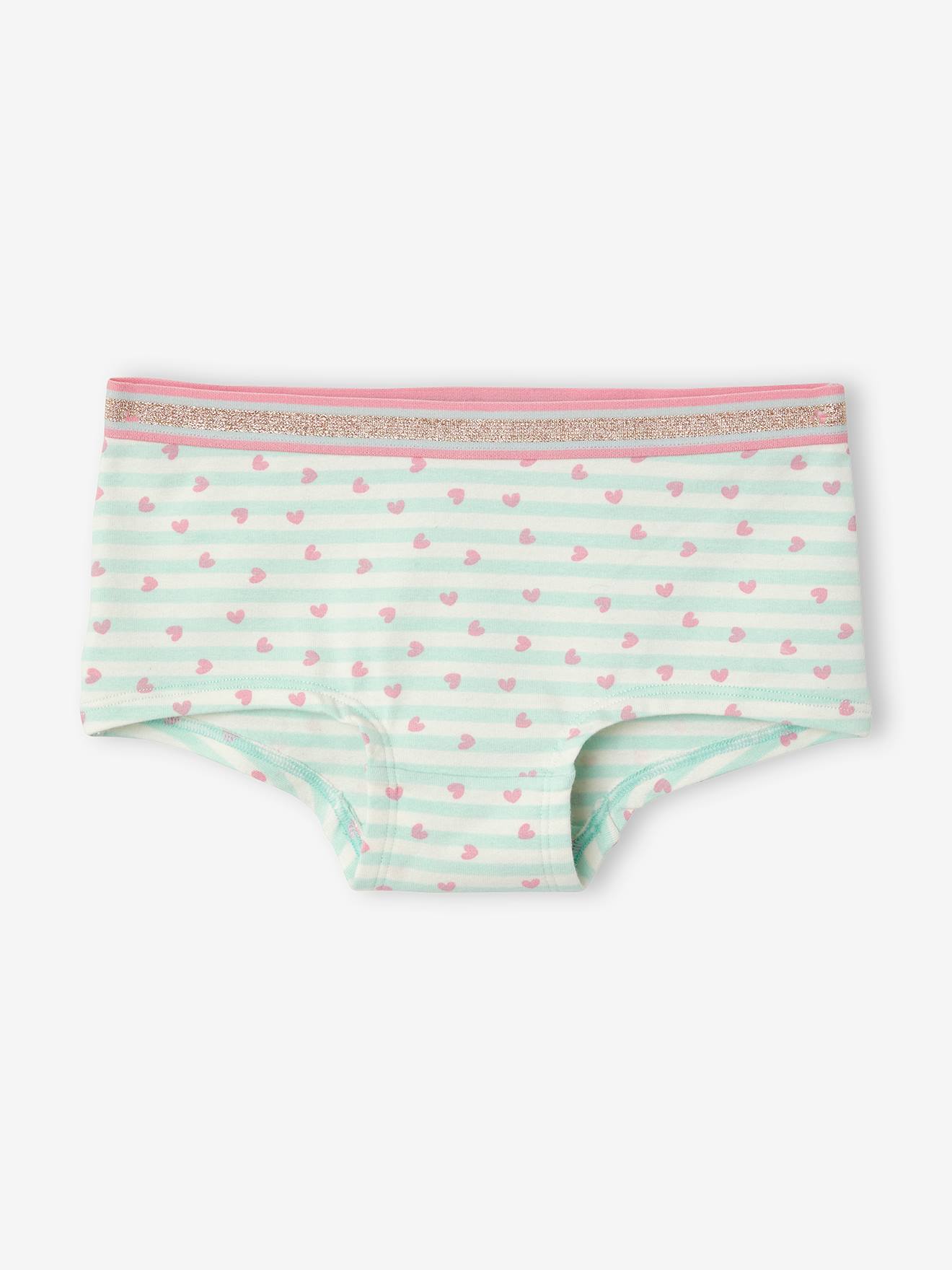 Vertbaudet 5er-Pack Mädchen Shortys Oeko-Tex - pack rosa/aqua