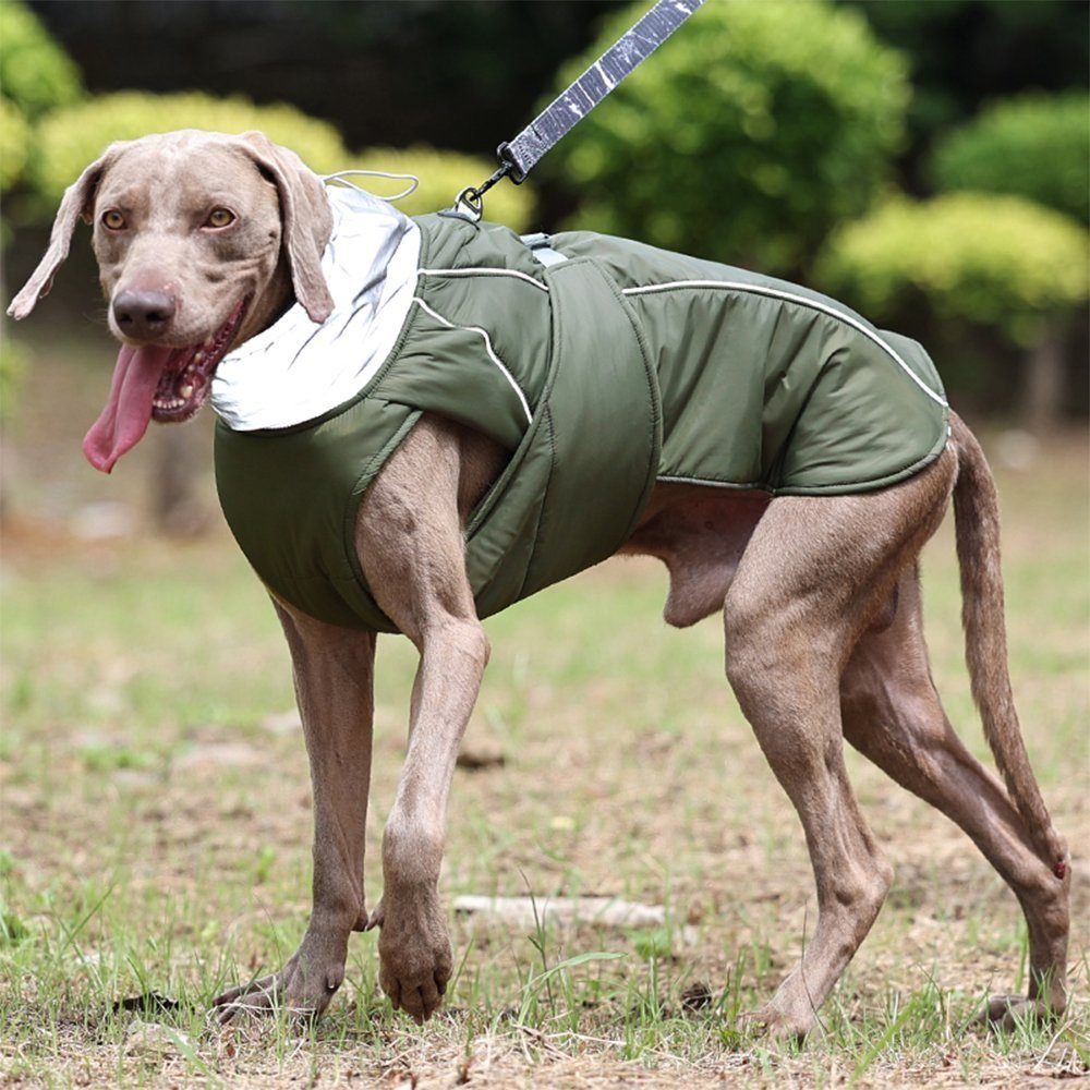 LAPA HOME Hundemantel Hund Wintermantel Wasserdicht Haustiermantel Hundejacke mit Stehkragen, Warm, Winddicht, Reflektierend Fleecejacke für Hunde Katzen