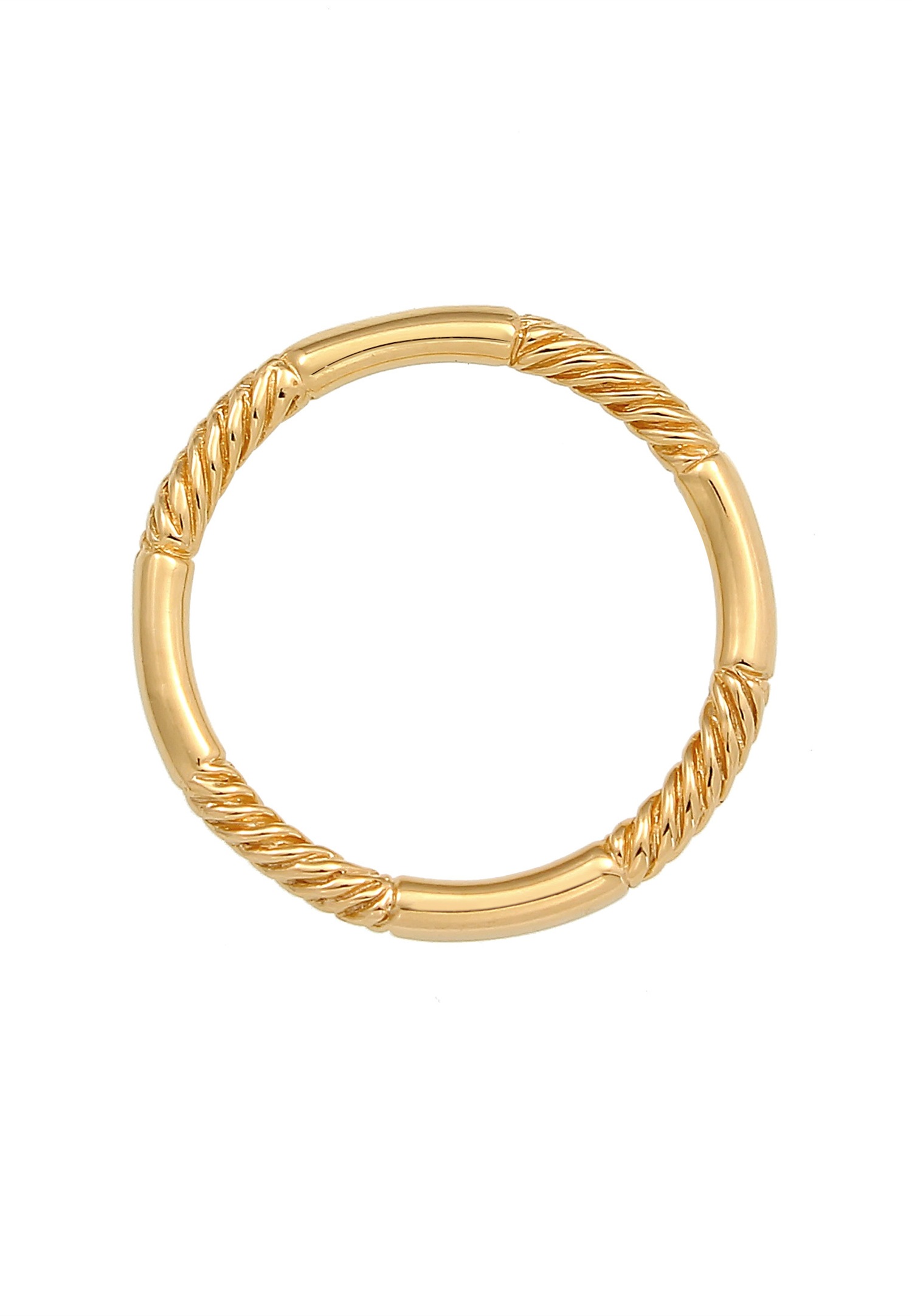 Elli Stacking Basic Turned Minimal para mujer - (925/1000) Plata