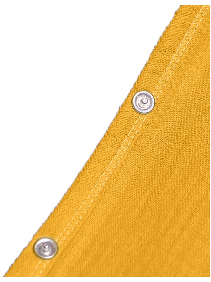 Mababu Kapuzenhandtuch Baby, 4 Lagen Musselin, Bio-Baumwolle in Mustard günstig kaufen 75x75 cm