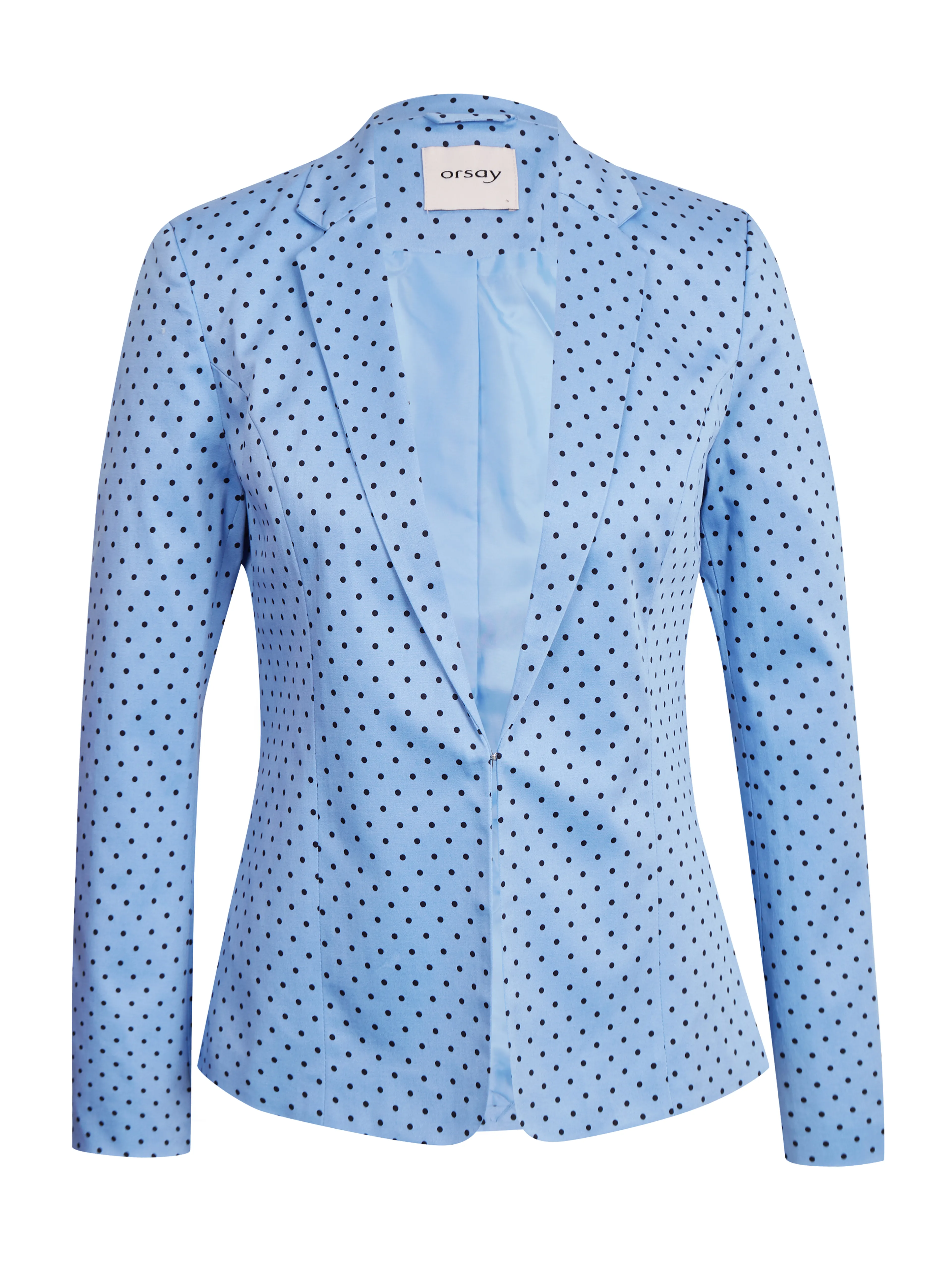 Blaue gepunktete Damenjacke ORSAY