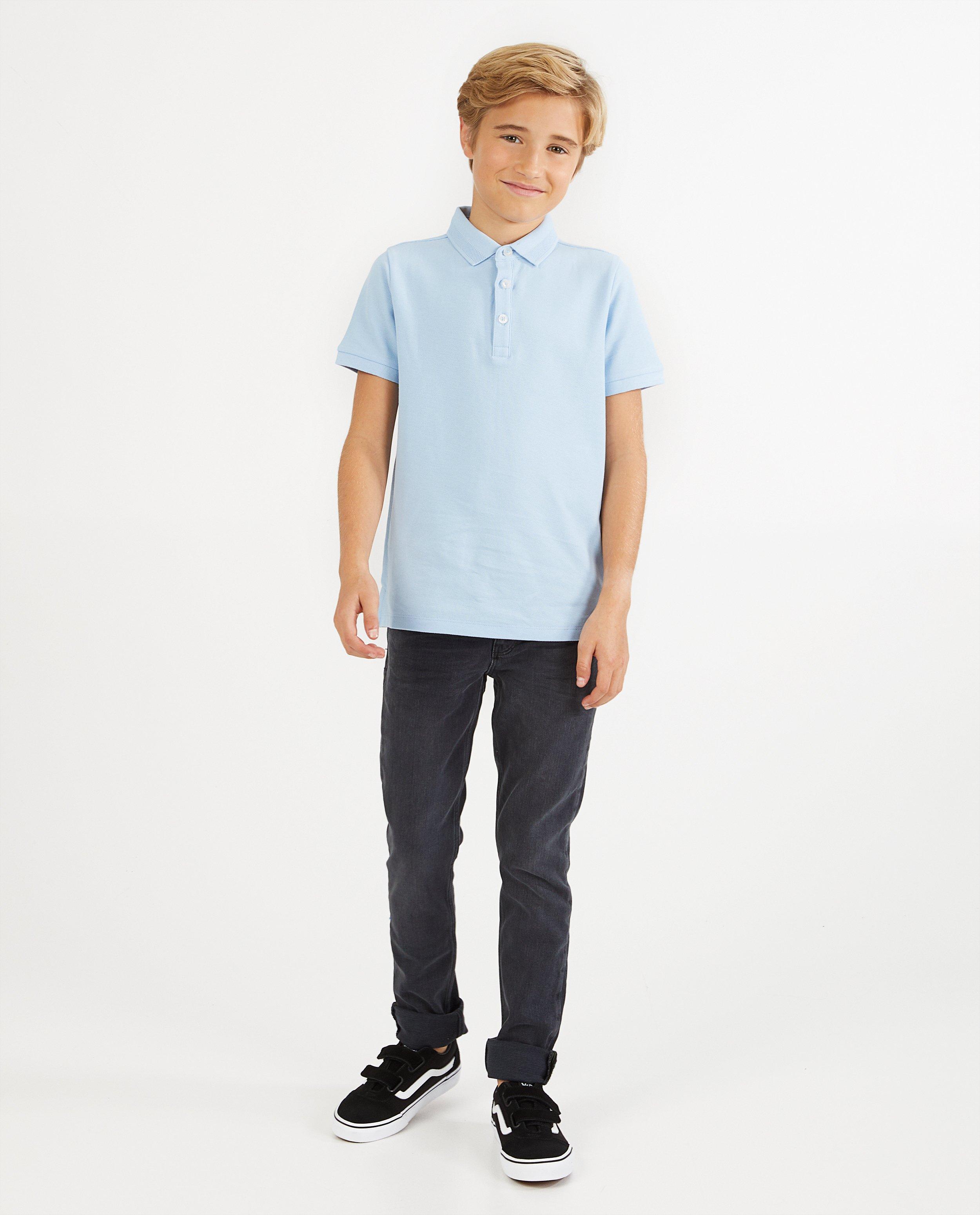 AM denim slim post-consumer I AM gri