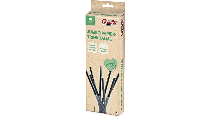 CleanPac Jumbo-Papiertrinkhalme