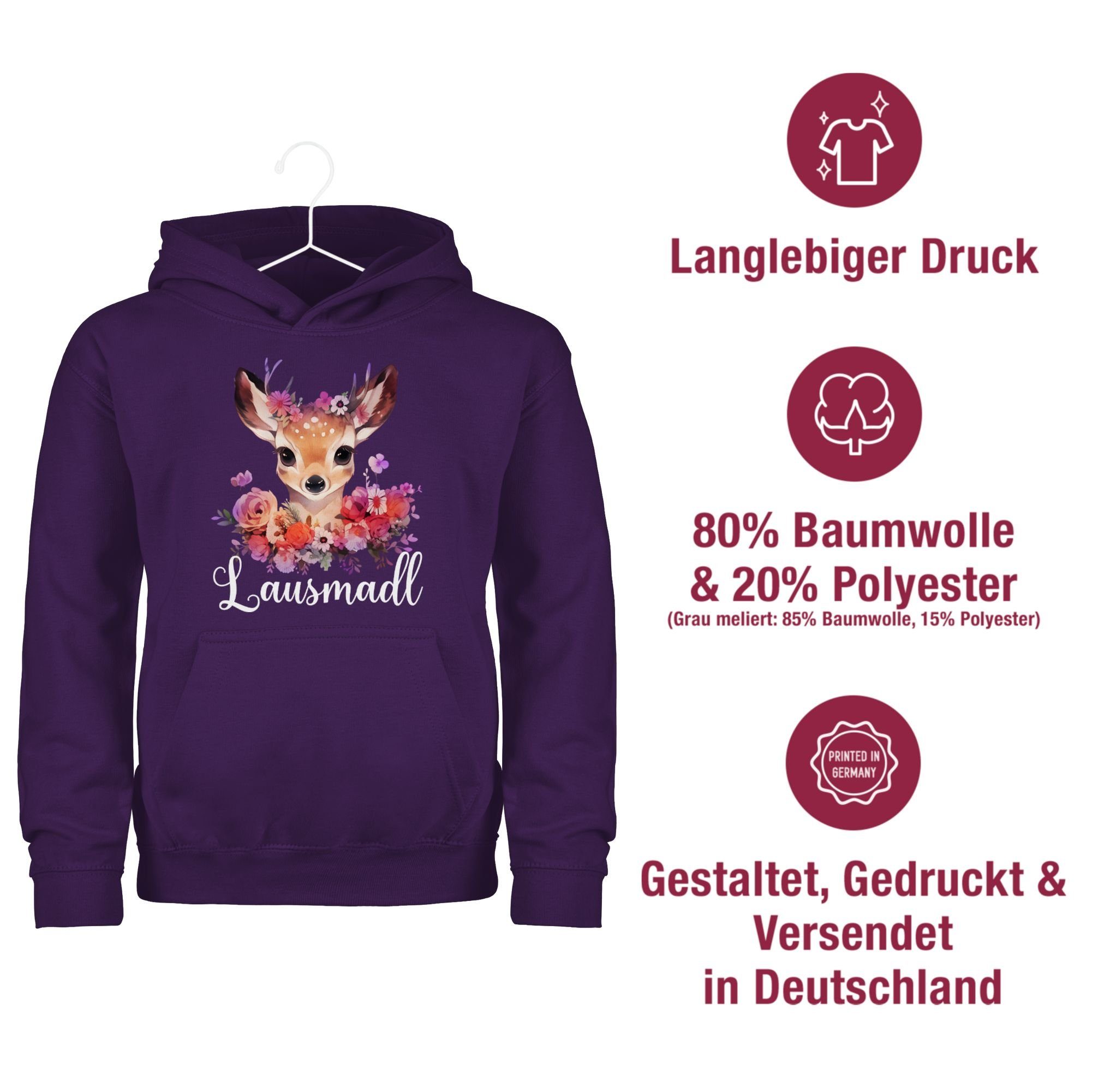 Shirtracer Hoodie Lausmadl Lausmadel Lausdrindl Lausmädchen Mode für Oktoberfest Kinder Outfit