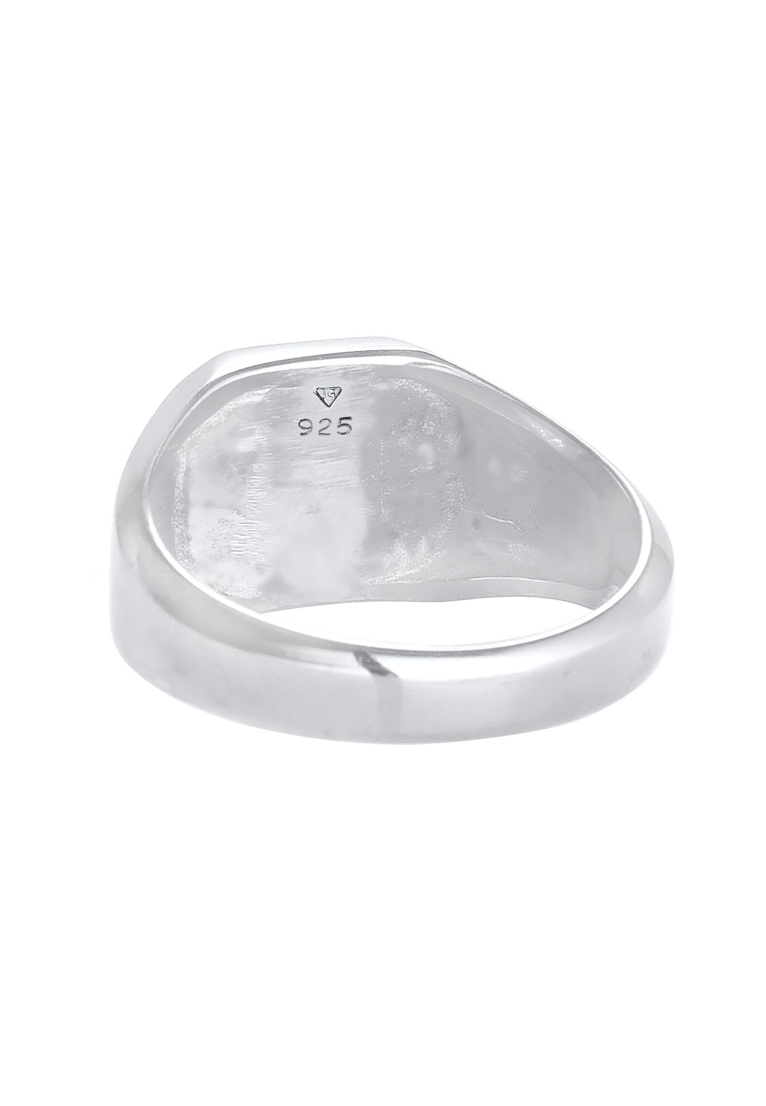 Anello da uomo KUZZOI in argento sterling 925, con smalto nero di tendenza.