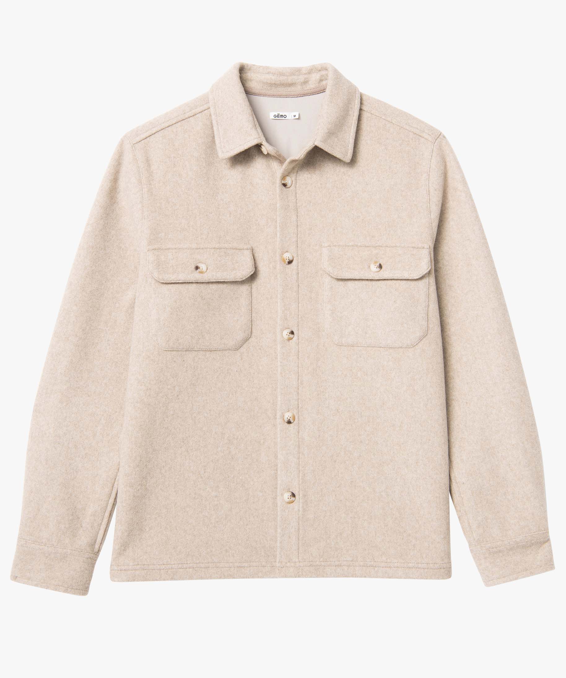Surchemise homme épaisse et chaude beige | GEMO