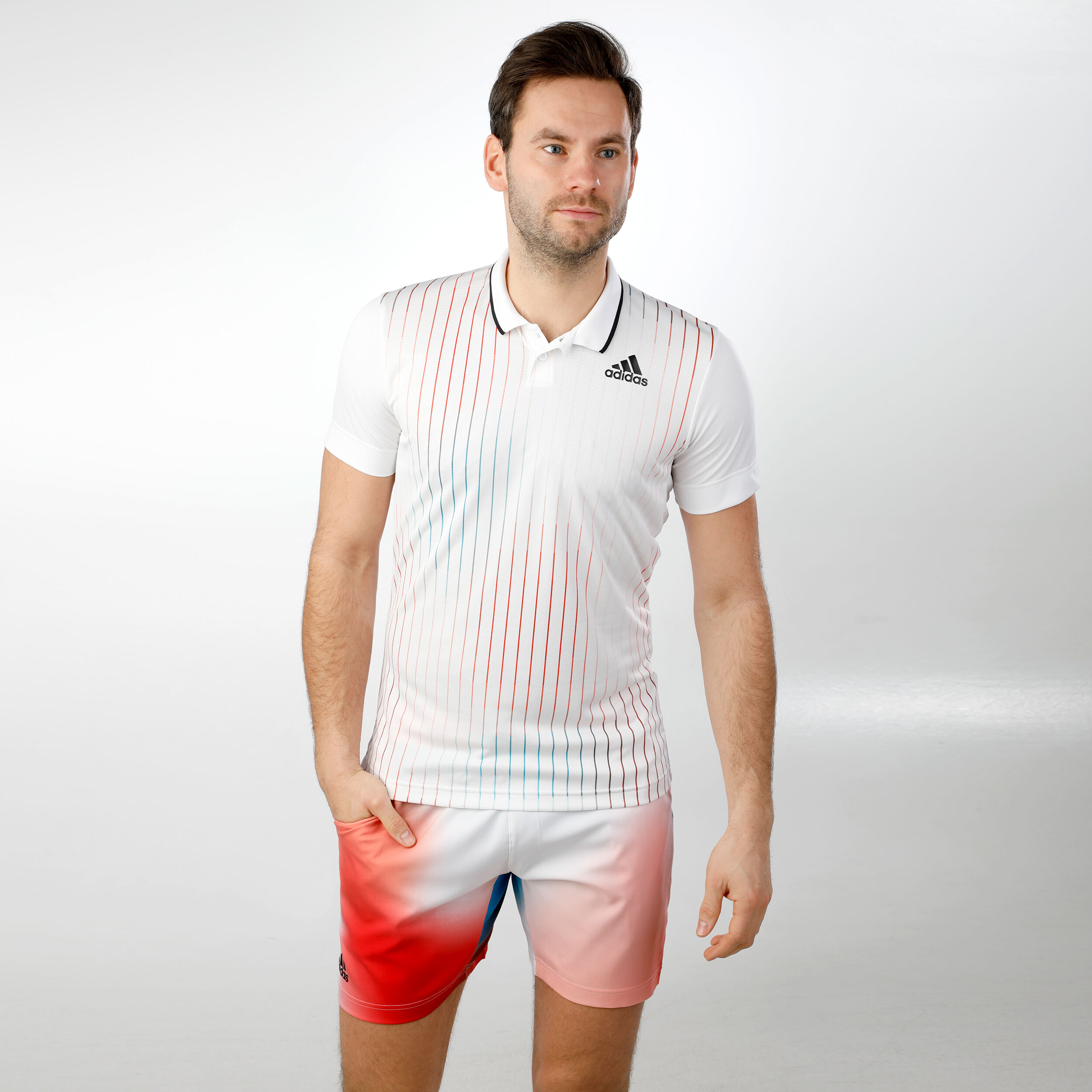 Melbourne Printed Shorts Herren - Weiß, Mehrfarbig