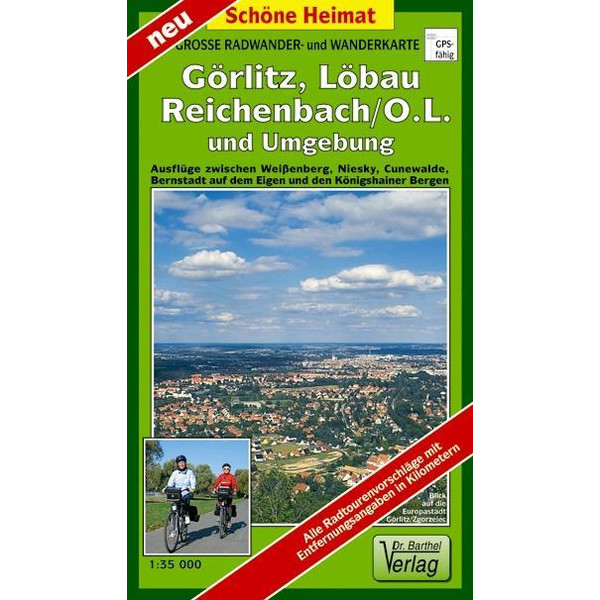 Görlitz, Löbau, Reichenbach/O.L. und Umgebung 1 : 35 000 - Wanderkarte