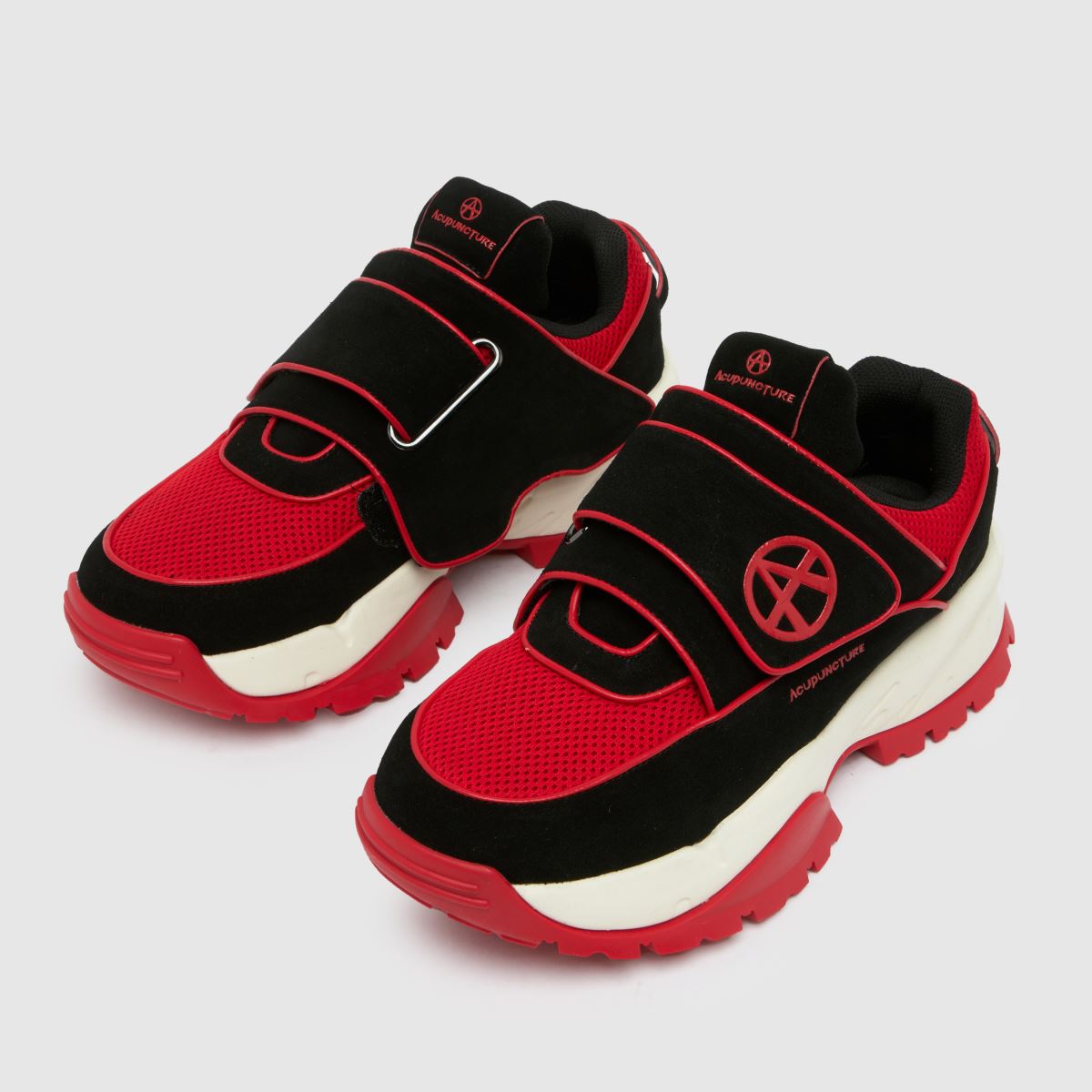 AKUPUNKTUR Beefer-sneakers i svart och rött