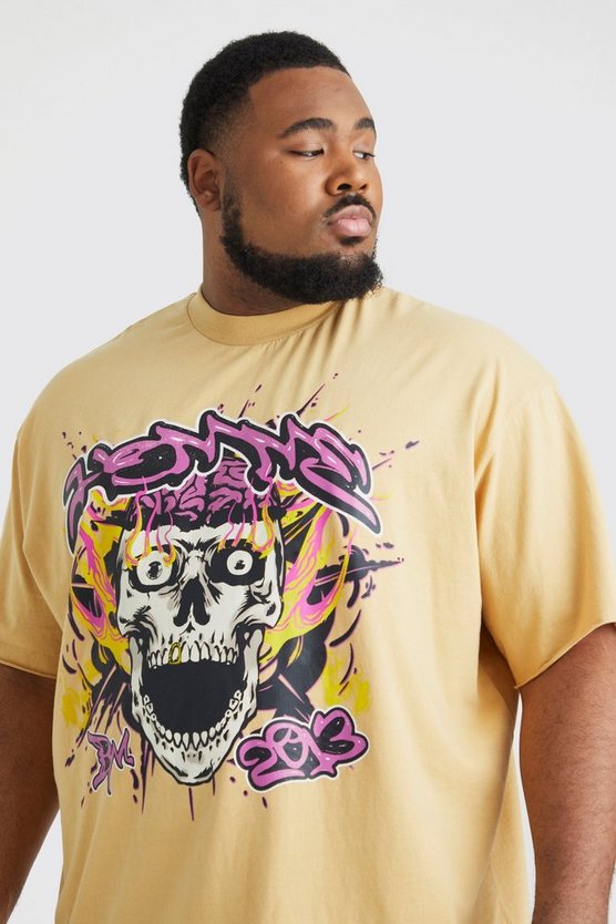 Plus Oversize T-Shirt mit Print