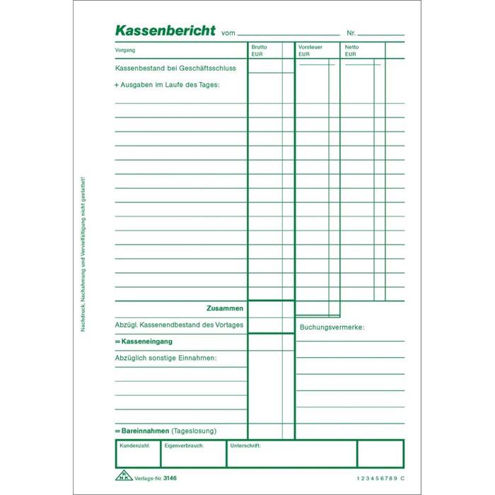 RNK Kassenbuch DIN A5 50 Blatt