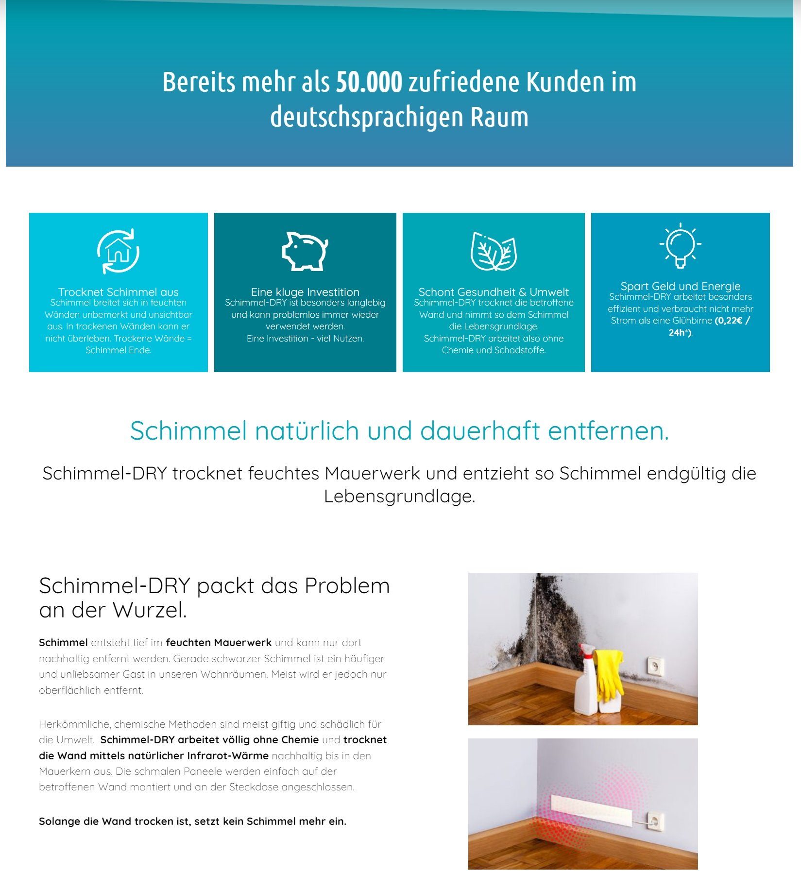 JUNG Luftentfeuchter SchimmelDry Schimmelentferner Gerät Elektrisch Wand Bad Anti Schimmel, Schimmel Entferner Frei, Entfeuchter für die Wohnung, Raumentfeuchter