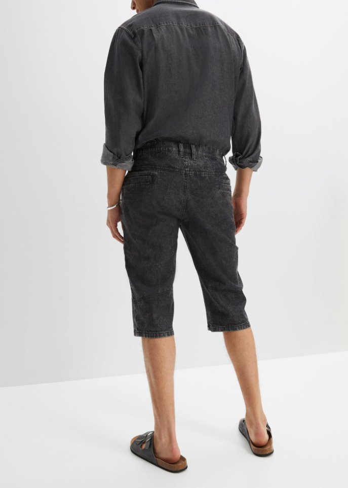 Stretch-Jeans-Long-Bermuda, Regular Fit