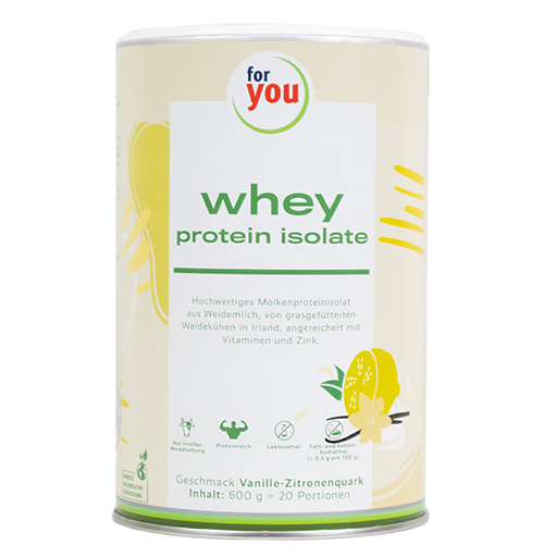 FOR YOU whey protein isolate Vanille-Zitronenquark  600 g  Pulver