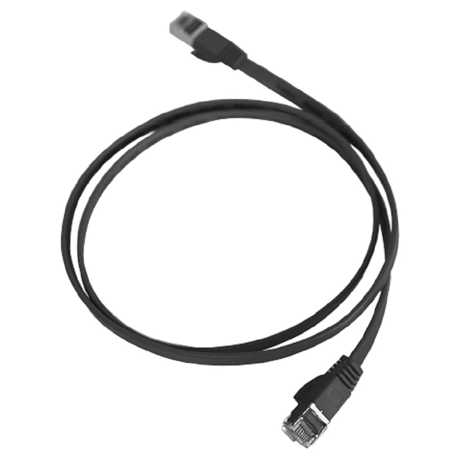 Vago-Tools CAT7 Patchkabel Netzwerkkabel schwarz 1m flach