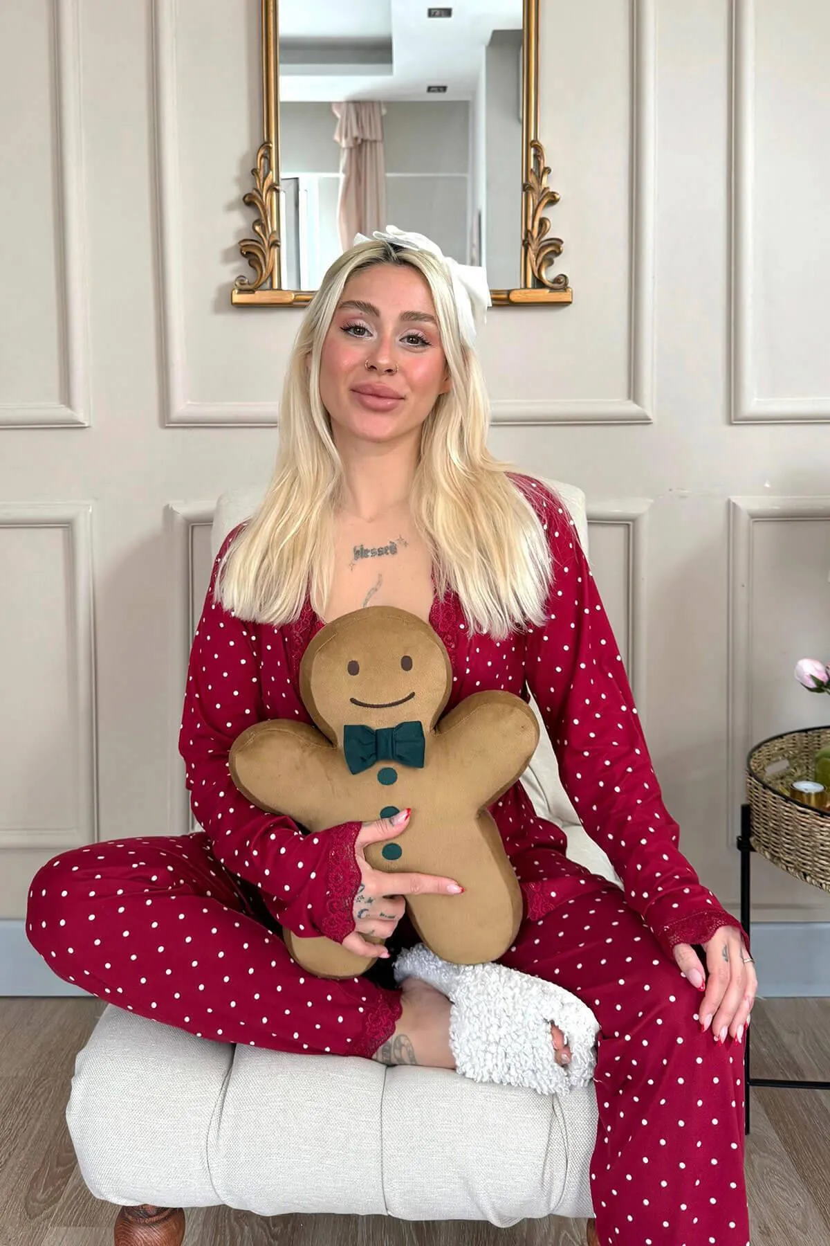 Pijamaevi  Pyjama set - Bordeaux - Muster