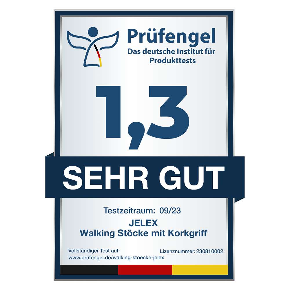JELEX Walking Stöcke mit Korkgriffen navy