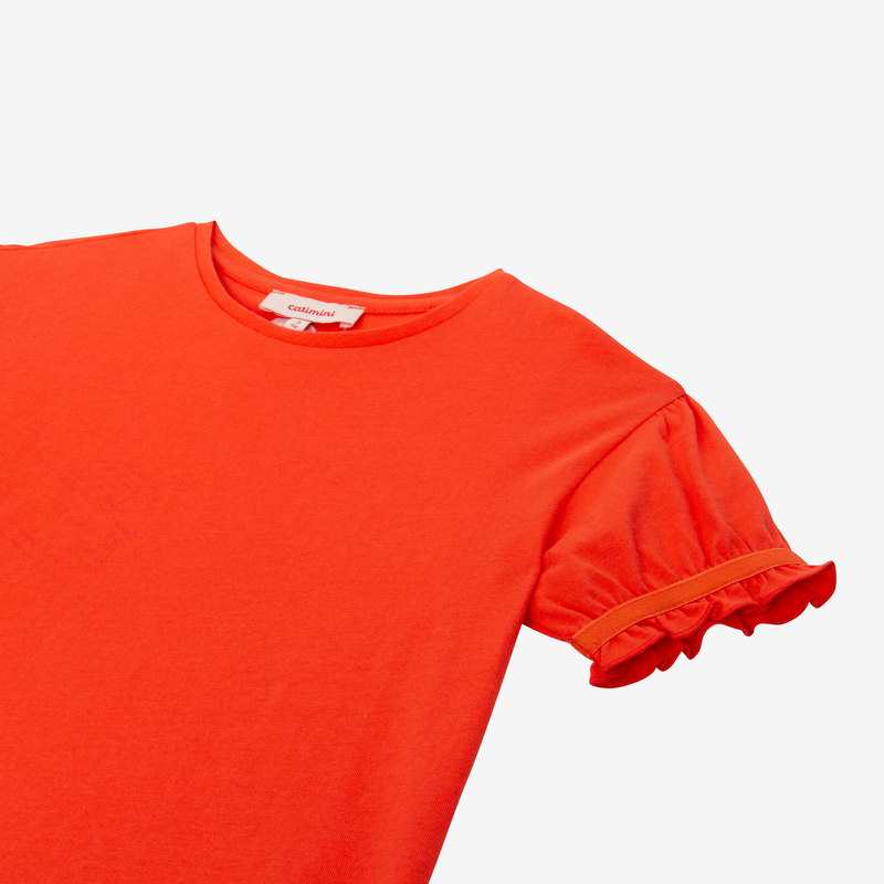 T-shirt fille manches ballon orange Catimini