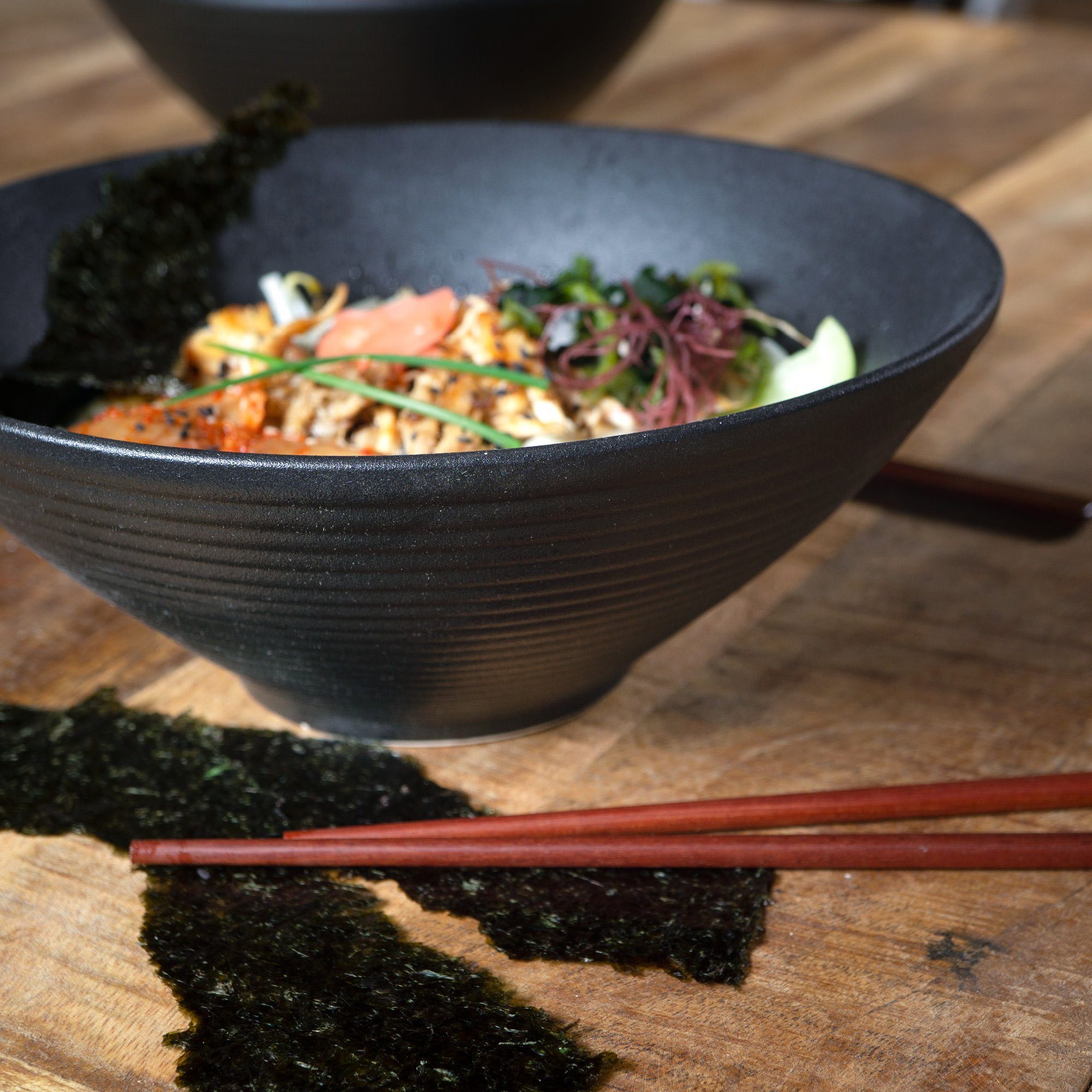 Moritz & Moritz Suppenschüssel 2x Ramen Schüssel Keramik, Keramik, (2er Set), Ramen Bowl Set für 4 Personen